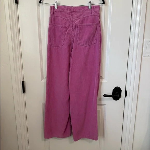 BDG from Urban Outfitters- Vibrant Pink Corduroy Trousers. Wide Leg - Picture 7 of 9